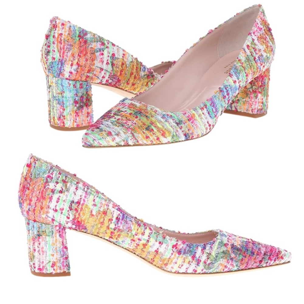 Kate Spade New York Women's Milan Dress Pump in Multicolor Tweed Size 8